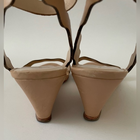Loeffler Randall Beige Scalloped Sandals - Picture 5 of 9